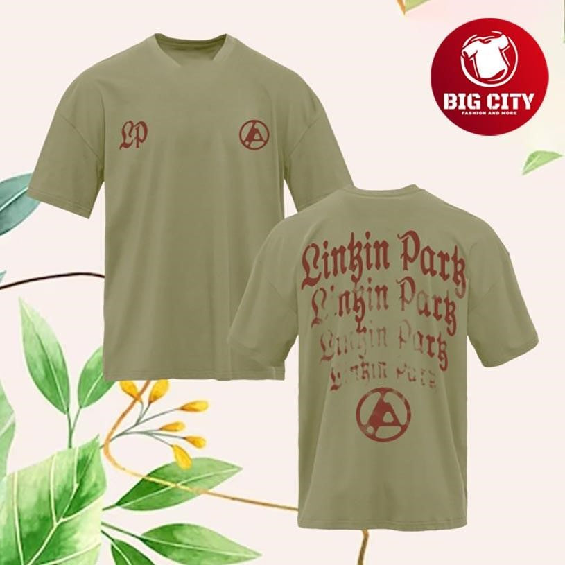 Linkin Park Arch Repeat Light Olive Two Sided Shirt Unisex T-shirt, Sweatshirt, Hoodie, Long Sleeve Tee - T-Shirt, Sweatshirt, Hoodie