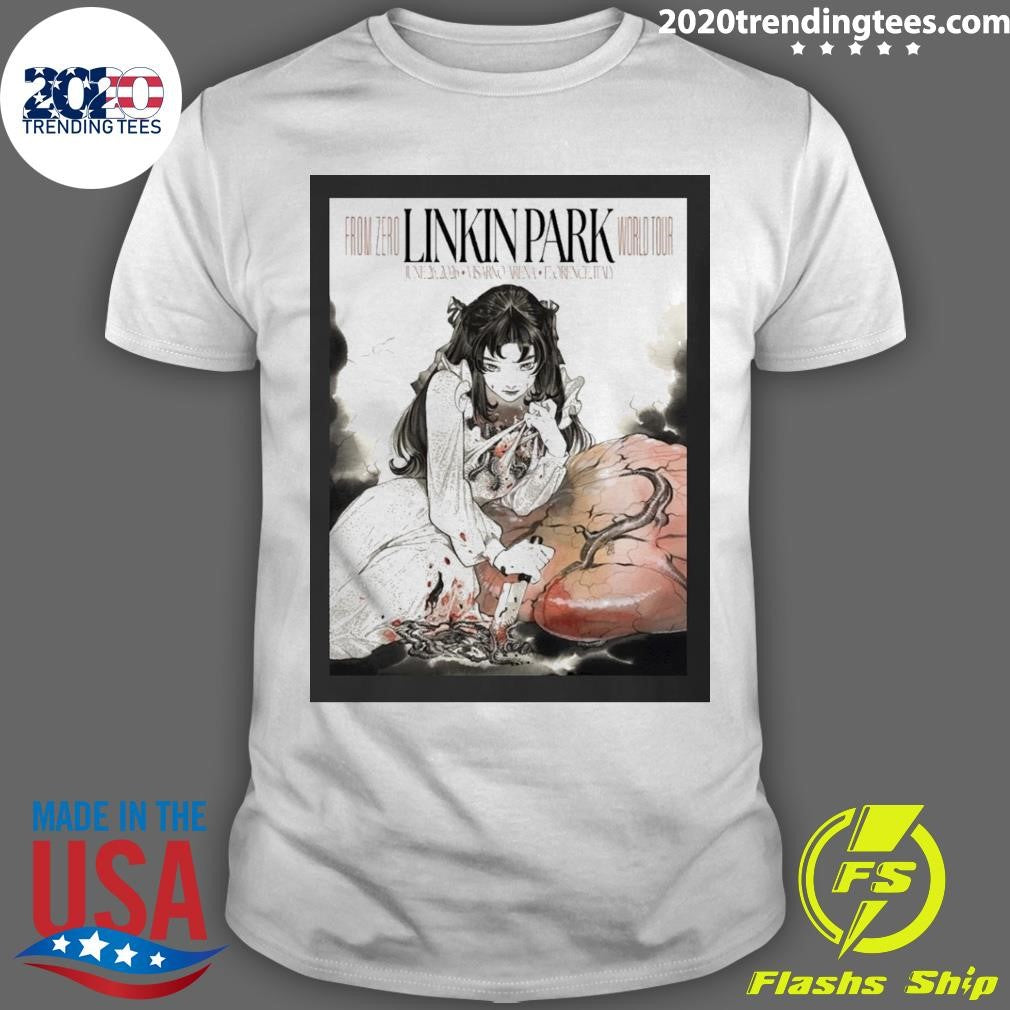 Linkin Park From Zero 2026 Tour Florence Italy Poster At Visarno On June 26 2026 Shirt Unisex T-shirt, Sweatshirt, Hoodie, Long Sleeve Tee - T-Shirt, Sweatshirt, Hoodie
