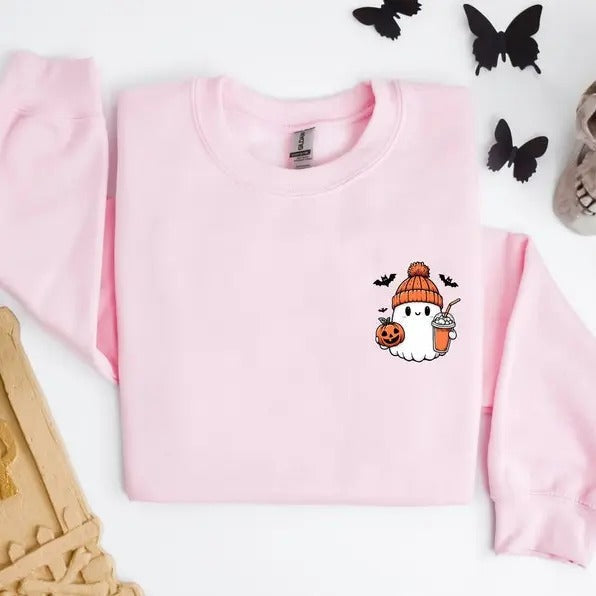 Little Ghost Ice Coffee Shirt Ghost Halloween Cute Ghost Shirt Little Ghost Ice Coffee T-Shirts, Hoodie, Sweatshirt - T-Shirt, Sweatshirt, Hoodie