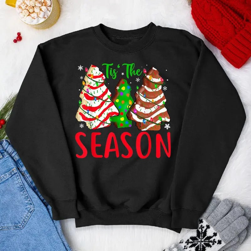 Little Tis' Season Tree Cakes Debbie Becky Jen Fabric Button T-Shirts, Hoodie, Sweatshirt - T-Shirt, Sweatshirt, Hoodie