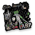 Live Laugh LARP Goblin Gal Glitter Vinyl Sticker 3 Inches T-Shirts, Hoodie, Sweatshirt - T-Shirt, Sweatshirt, Hoodie