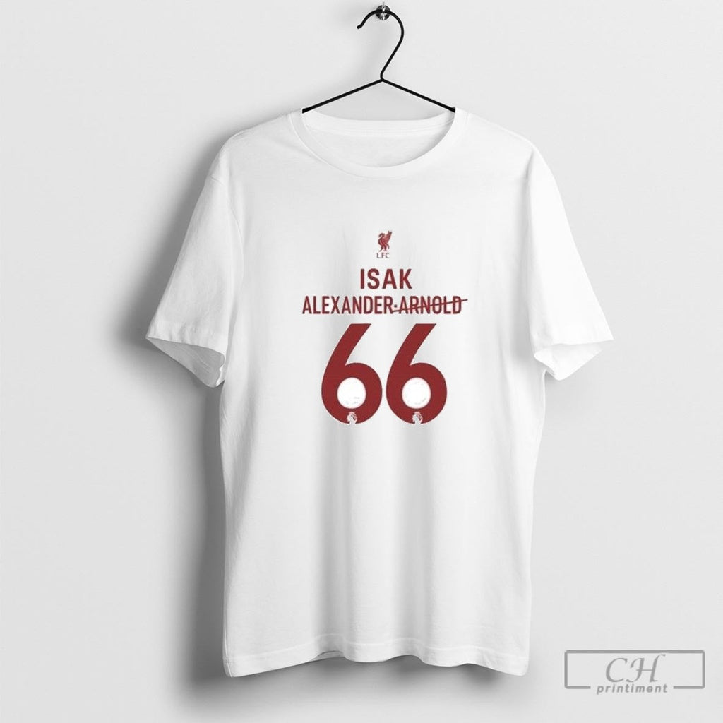 Liverpool Isak 66 Jersey Premier League Football Shirt Sweater Unisex T-shirt, Sweatshirt, Hoodie, Long Sleeve Tee - T-Shirt, Sweatshirt, Hoodie