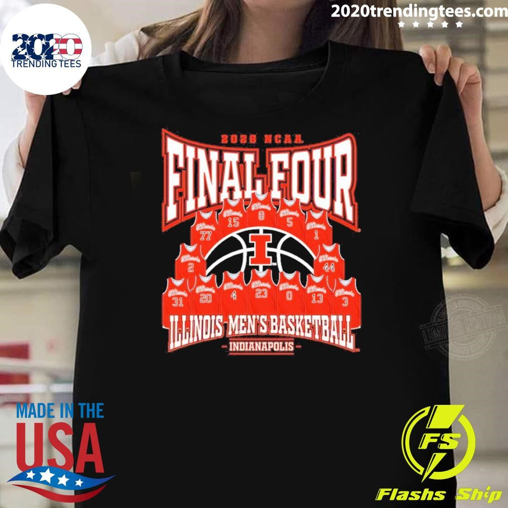 Llinois Fighting Illini 2026 Final Four Ncaa Mens Basketball Jersey Shirt Unisex T-shirt, Sweatshirt, Hoodie, Long Sleeve Tee - T-Shirt, Sweatshirt, Hoodie