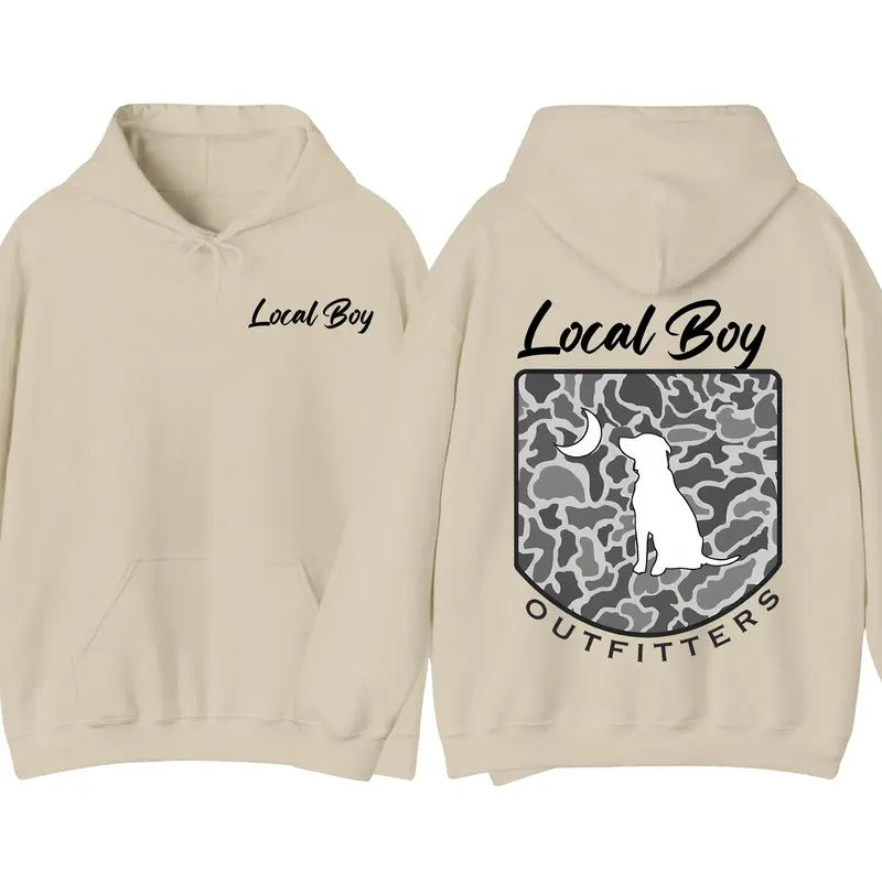 Local Boy Outfitters Camouflage Dog Outdoor Dog Lovers Comfort T-Shirts, Hoodie, Sweatshirt - T-Shirt, Sweatshirt, Hoodie