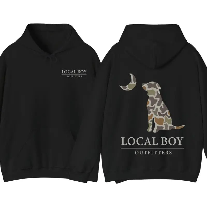 Local Boy Outfitters Classic Camouflage Dog Graphics Outdoor Dog Lovers Comfort T-Shirts, Hoodie, Sweatshirt - T-Shirt, Sweatshirt, Hoodie