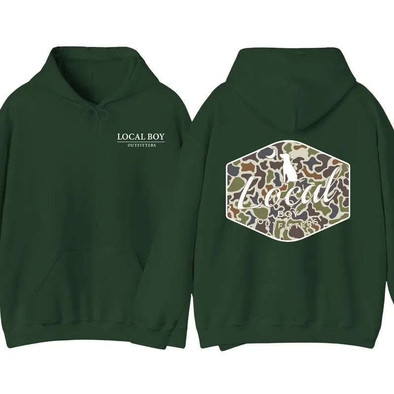 Local Boy Outfitters Original Camo Graphics Outdoor Dog Lovers Comfort T-Shirts, Hoodie, Sweatshirt - T-Shirt, Sweatshirt, Hoodie