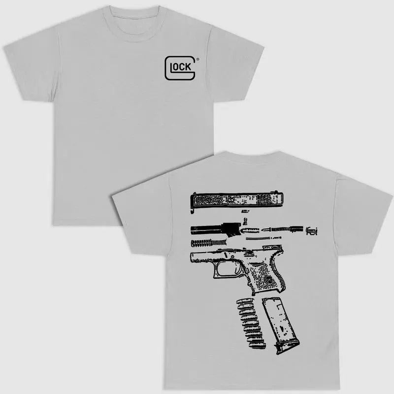 Lock Glock We Trust Double Side Multi Color Shirt Sarcastic Classic Cotton Two Sided Print All Sizes Him Her T-Shirts, Hoodie, Sweatshirt - T-Shirt, Sweatshirt, Hoodie