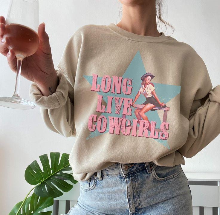 Long Live Cowgirls Retro Western Cowgirl T-Shirts, Hoodie, Sweatshirt - T-Shirt, Sweatshirt, Hoodie