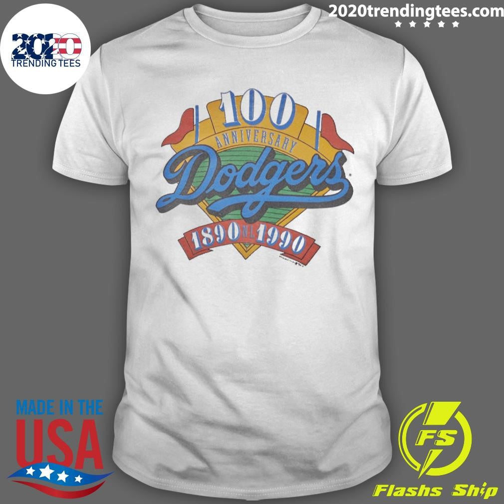 Los Angeles 100 Anniversary Dodgers Fruit of The Loom 1890-1990 Pullover Shirt Unisex T-shirt, Sweatshirt, Hoodie, Long Sleeve Tee - T-Shirt, Sweatshirt, Hoodie