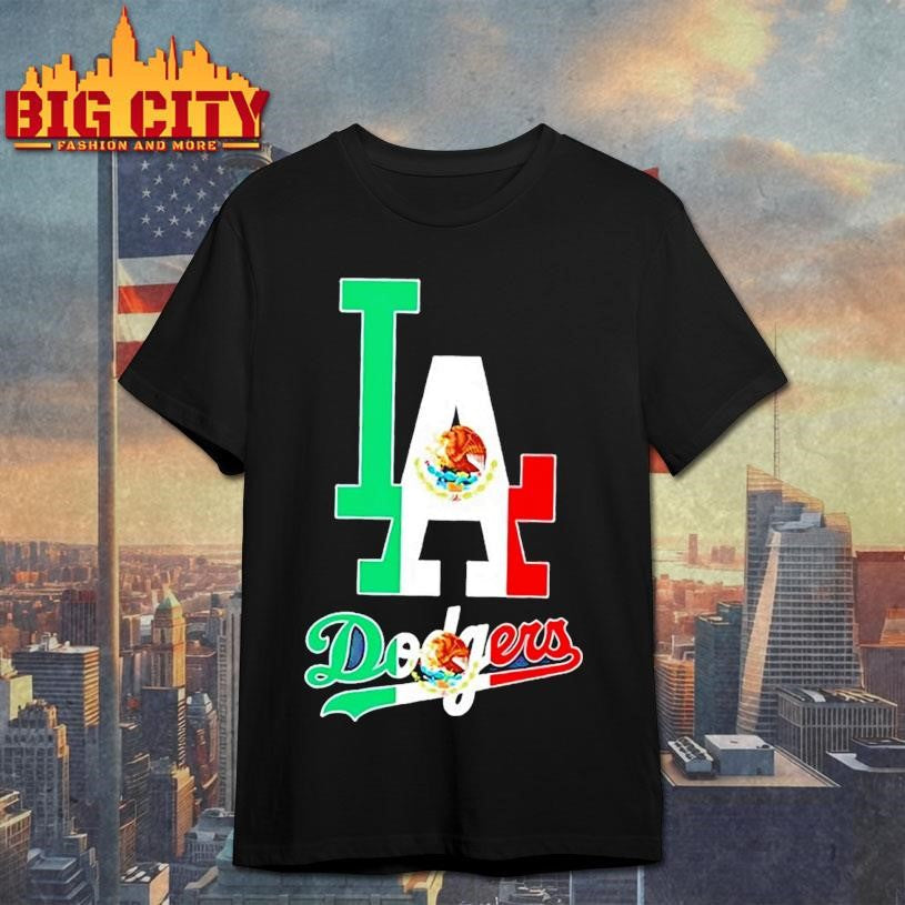 Los Angeles Dodgers Baseball X Mexican Flag Shirt Unisex T-shirt, Sweatshirt, Hoodie, Long Sleeve Tee - T-Shirt, Sweatshirt, Hoodie