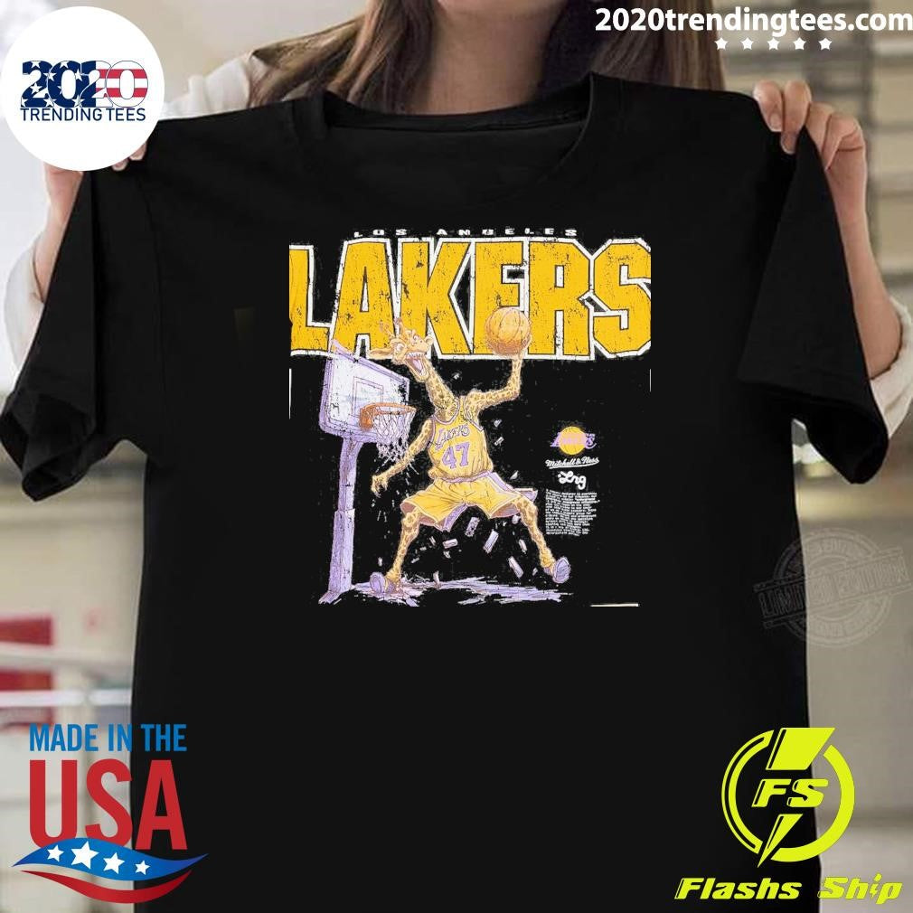Los Angeles Lakers Mitchell & Ness x LRG Wild Art Shirt Unisex T-shirt, Sweatshirt, Hoodie, Long Sleeve Tee - T-Shirt, Sweatshirt, Hoodie