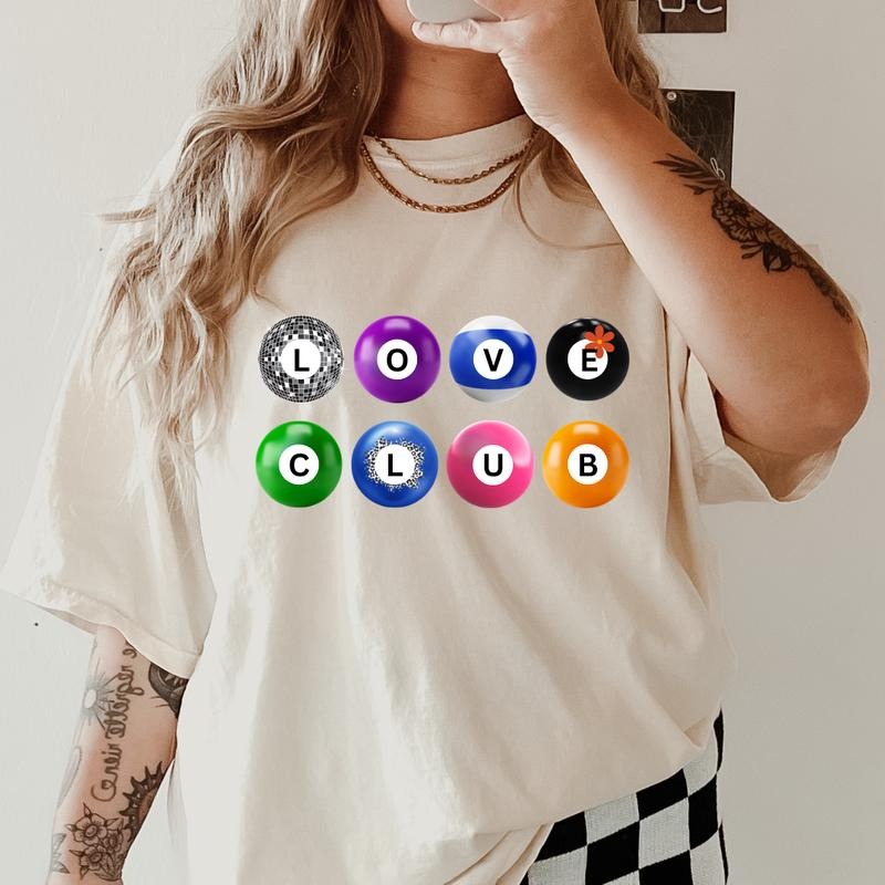 Love Club Retro #1 Shirt ~ Relaxed Fit Printed USA Womenswear Casual Comfort Cotton Top Athletic Boho Chic T-Shirts, Hoodie, Sweatshirt - T-Shirt, Sweatshirt, Hoodie