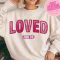 Loved John 316 Loved Varsity Valentine Faux Sequin Valentine Bible Verses T-Shirts, Hoodie, Sweatshirt - T-Shirt, Sweatshirt, Hoodie