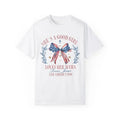Loves Jesus America Too Shirt Comfort Colors July 4th Shirt USA Patriotic America Shirt T-Shirts, Hoodie, Sweatshirt - T-Shirt, Sweatshirt, Hoodie