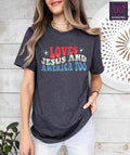 Loves Jesus America Too Shirt Patriotic Christian Independence Day God Bless America Red White Blue Shirt American Flag 02 T-Shirts, Hoodie, Sweatshirt - T-Shirt, Sweatshirt, Hoodie