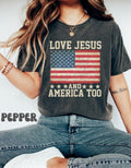 Loves Jesus America Too Spiritual WomenTee Religions Religious Friends Love Like Jesus I Love Jesus Shirt T-Shirts, Hoodie, Sweatshirt - T-Shirt, Sweatshirt, Hoodie