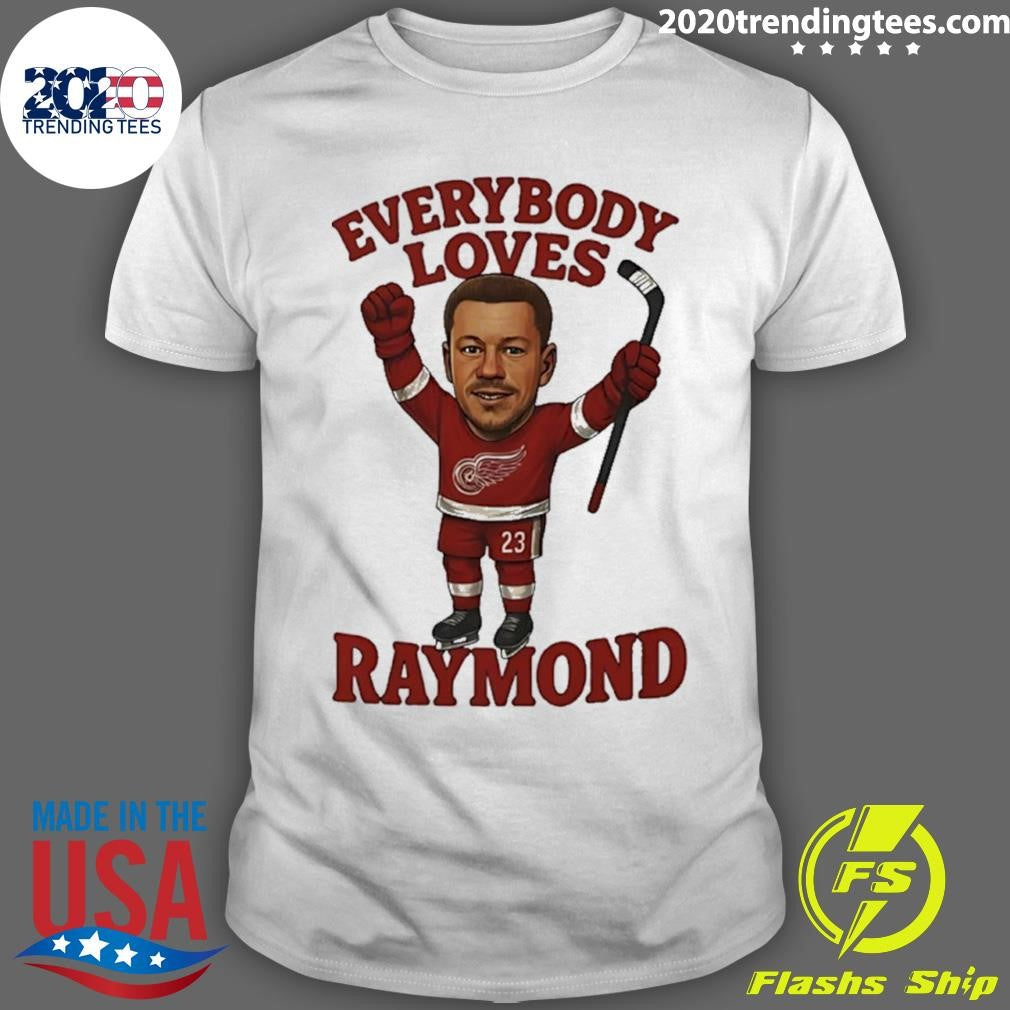 Lucas Raymond Detroit Red Wings Hockey Player Caricature Shirt Unisex T-shirt, Sweatshirt, Hoodie, Long Sleeve Tee - T-Shirt, Sweatshirt, Hoodie