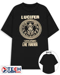 Lucifer live forever logo shirt Unisex T-shirt, Sweatshirt, Hoodie, Long Sleeve Tee - T-Shirt, Sweatshirt, Hoodie