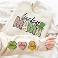 Lucky Mama Lucky St Patty'S Day Mama Sleeve S Shamrock Mama St Patrick'S Day Irish T-Shirts, Hoodie, Sweatshirt - T-Shirt, Sweatshirt, Hoodie