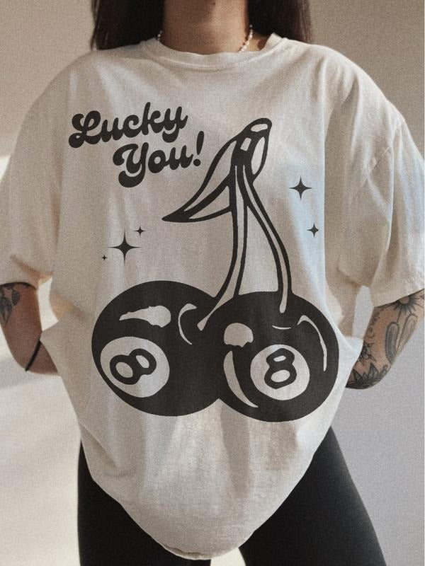 Lucky You Cherry 8 Ball Top Womenswear T-Shirts, Hoodie, Sweatshirt - T-Shirt, Sweatshirt, Hoodie