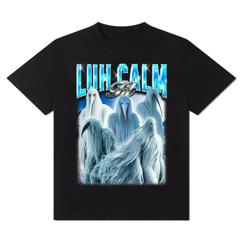 Luh Calm Fit ! Cotton Casual Crew Neck Slim Fitting Floral Striped Black Fabric Menswear 3000 BC Clothes T-Shirts, Hoodie, Sweatshirt - T-Shirt, Sweatshirt, Hoodie