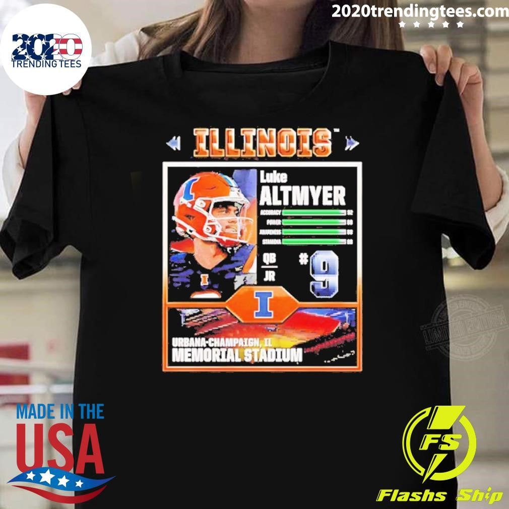 Luke Altmyer Video Game Urbana-champaign Illinois Fighting Illini Shirt Unisex T-shirt, Sweatshirt, Hoodie, Long Sleeve Tee - T-Shirt, Sweatshirt, Hoodie