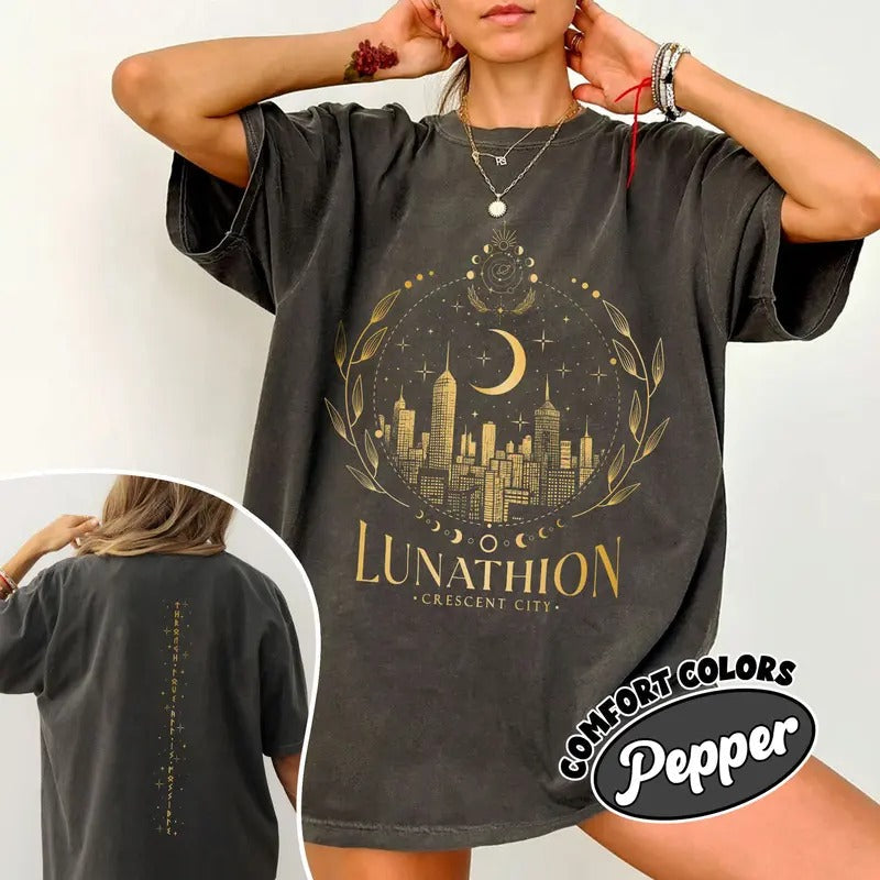 Lunathion Crescent City Comfort Colors Shirt Bryce Quinlan Fan Sjm BookTok Womenswear Top Love T-Shirts, Hoodie, Sweatshirt - T-Shirt, Sweatshirt, Hoodie