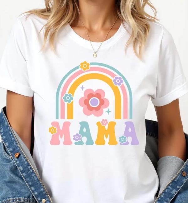 MAMA Boho Rainbow Flowers Mom Mommy Mini Momma T-Shirts, Hoodie, Sweatshirt - T-Shirt, Sweatshirt, Hoodie