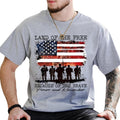 MAPTEES America Land Free Because Brave Vintage Memorial Day Veterans Day Shirt Retro 4th July T-Shirts, Hoodie, Sweatshirt - T-Shirt, Sweatshirt, Hoodie