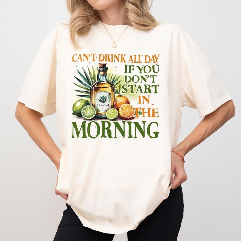 MAPTEES Can'T Drink All Day If You Don'T Start Morning Comfort Colors Shirt Summer Vacation Group Funny Summer T-Shirts, Hoodie, Sweatshirt - T-Shirt, Sweatshirt, Hoodie