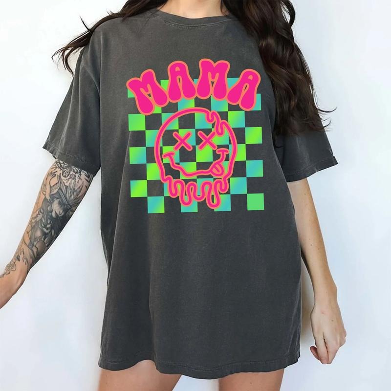 MAPTEES Checkered Mama Comfort Colors Shirt Mom Life Motherhood Retro Mama Mom T-Shirts, Hoodie, Sweatshirt - T-Shirt, Sweatshirt, Hoodie