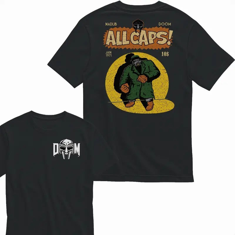 MF Doom Madlib All Caps 2 Sides 100% Cotton Menswear T-Shirts, Hoodie, Sweatshirt - T-Shirt, Sweatshirt, Hoodie