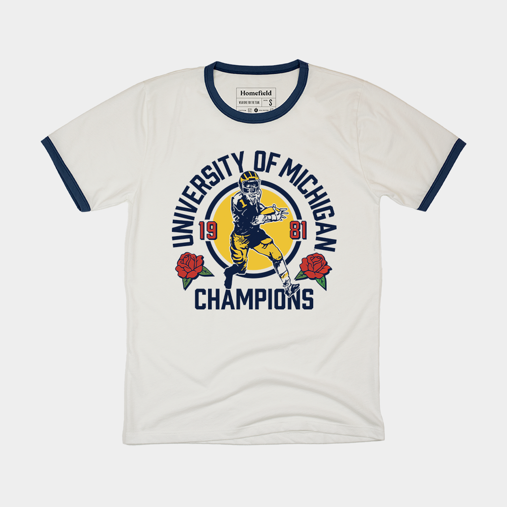 Michigan Football 1981 Roses Ringer T-Shirts, Hoodie, Sweatshirt - T-Shirt, Sweatshirt, Hoodie