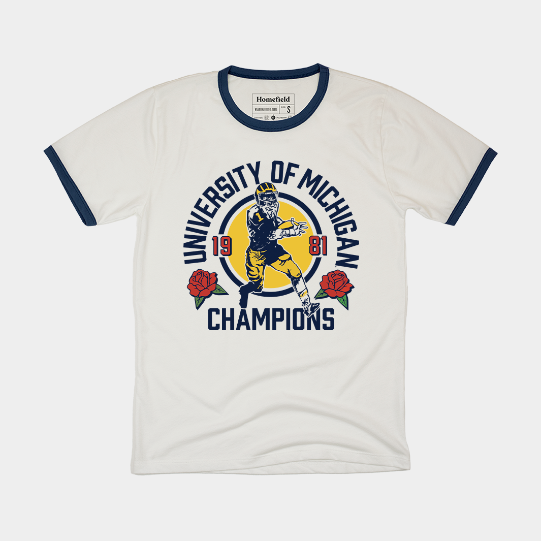 Michigan Football 1981 Roses Ringer T-Shirts, Hoodie, Sweatshirt - T-Shirt, Sweatshirt, Hoodie