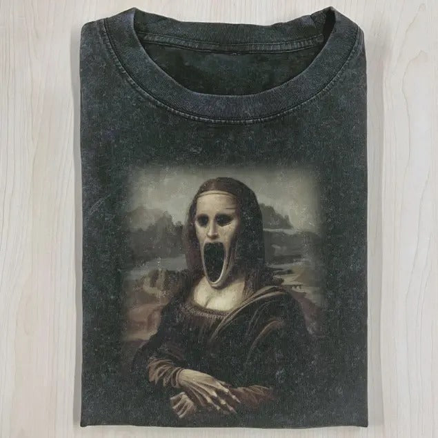 MONA LISA HORROR Halloween Shirt Horror Shirt T-Shirts, Hoodie, Sweatshirt - T-Shirt, Sweatshirt, Hoodie