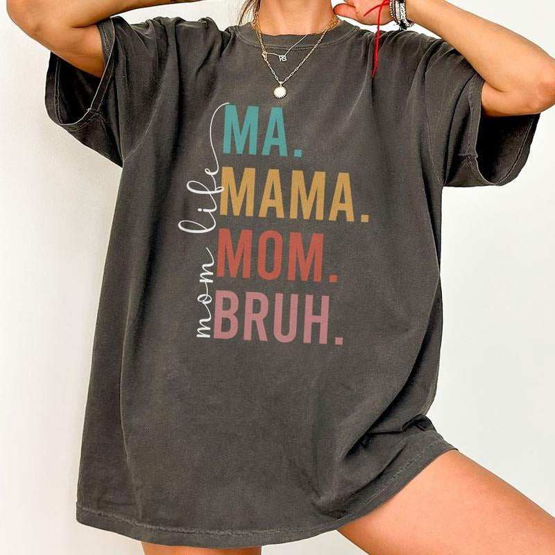 Ma Mama Mom Bruh Shirt Best Mom Shirt Retro Mama Shirt Mama Mom Life Best Mom Her Mom New Mom Daughter Son Top Breathable T-Shirts, Hoodie, Sweatshirt - T-Shirt, Sweatshirt, Hoodie