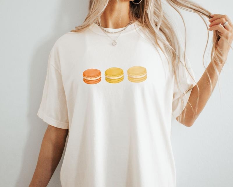 Macaron Sunset Shirt Cute Dessert Shirt French Foodie Shirt Cute Summer Trending Cute 02 T-Shirts, Hoodie, Sweatshirt - T-Shirt, Sweatshirt, Hoodie