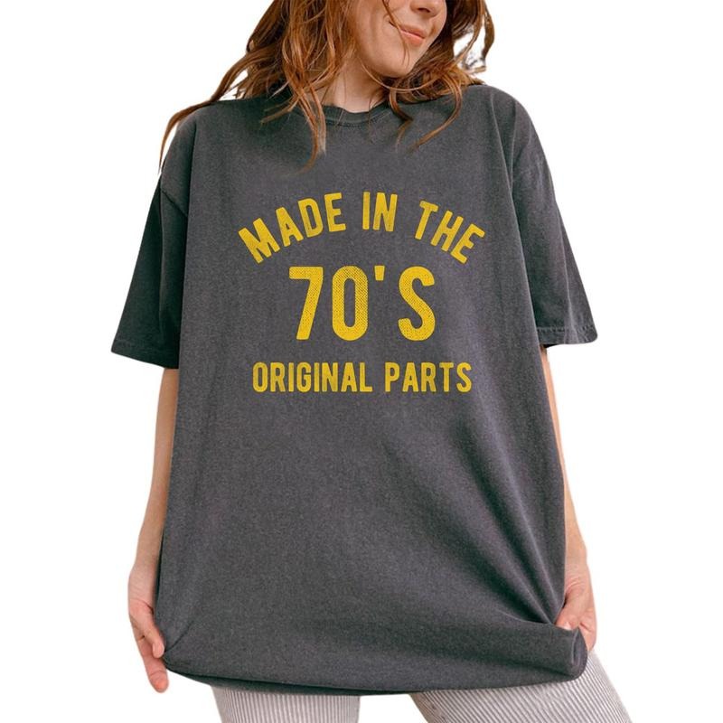 Made 70'S All Original Parts Vintage Shirt Retro Limited 1970s 1970s Vintage Unhinged Shirt Comfy Fabric Shirt Tops Womenswear Cotton Fabric T-Shirts, Hoodie, Sweatshirt - T-Shirt, Sweatshirt, Hoodie