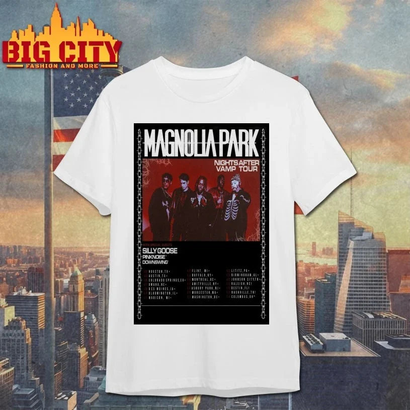 Magnolia Park Nights After Vamp North America 2026 Shows Poster shirt Unisex T-shirt, Sweatshirt, Hoodie, Long Sleeve Tee - T-Shirt, Sweatshirt, Hoodie