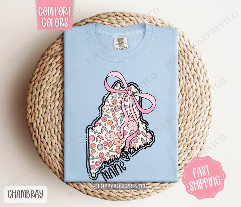 Maine Comfort Colors State Cute Maine Shirt Maine Maine Shirt T-Shirts, Hoodie, Sweatshirt - T-Shirt, Sweatshirt, Hoodie