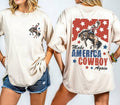 Make America Cowboy Again Shirt Western Shirt 4th July Shirt Bucking Bronco America Cowboy Shirt Patriotic Shirt T-Shirts, Hoodie, Sweatshirt - T-Shirt, Sweatshirt, Hoodie