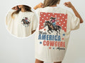 Make America Cowgirl Again Shirt Bucking Bronco July 4th America Shirt Patriotic Shirt Cowgirl Shirt Western 2 Side T-Shirts, Hoodie, Sweatshirt - T-Shirt, Sweatshirt, Hoodie