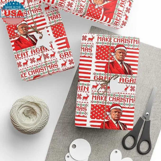 Make Great Again Trump Wrapping Paper Trump Wrap Pro Trump 2024 Santa Trump T-Shirts, Hoodie, Sweatshirt - T-Shirt, Sweatshirt, Hoodie