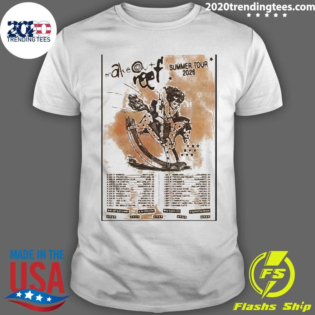 Makeout Reef Tour 2026 Poster Shirt Unisex T-shirt, Sweatshirt, Hoodie, Long Sleeve Tee - T-Shirt, Sweatshirt, Hoodie