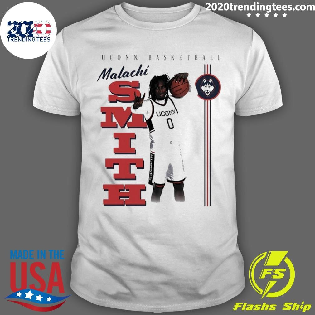 Malachi Smith Uconn Huskies Mens Basketball Graphic Vintage Shirt Unisex T-shirt, Sweatshirt, Hoodie, Long Sleeve Tee - T-Shirt, Sweatshirt, Hoodie