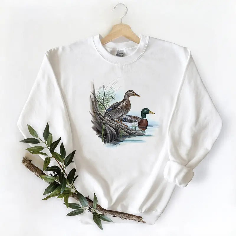 Mallard Duck Two Retro Shirts Duck Hunting Season Vintage Cotton T-Shirts, Hoodie, Sweatshirt - T-Shirt, Sweatshirt, Hoodie