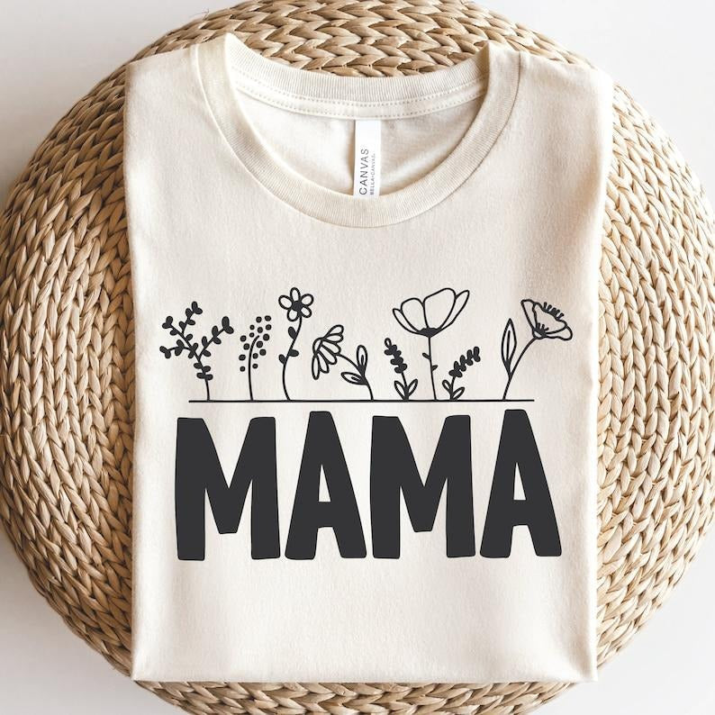 Mama Wild Flower Shirt Mom Shirt T-Shirts, Hoodie, Sweatshirt - T-Shirt, Sweatshirt, Hoodie