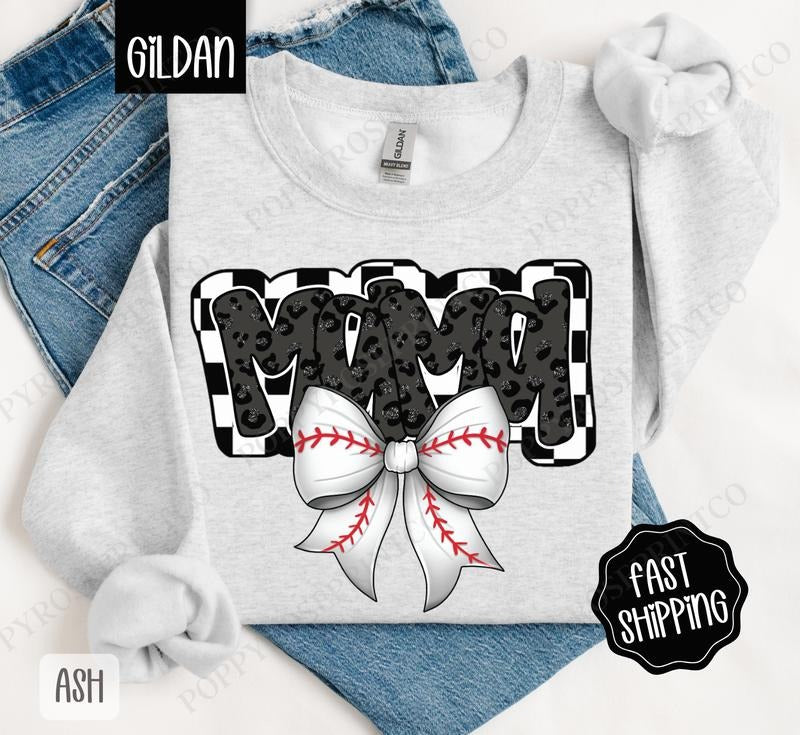 Mama Baseball Bow Baseball Mom Baseball Mama T-Shirts, Hoodie, Sweatshirt - T-Shirt, Sweatshirt, Hoodie