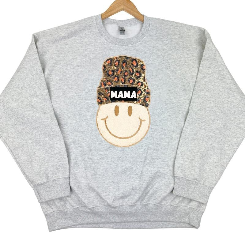 Mama Beanie Patch ASH GREY T-Shirts, Hoodie, Sweatshirt - T-Shirt, Sweatshirt, Hoodie