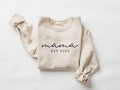 Mama Est 2024 Mom Pregnancy Announcement Cool Mom New Mom Womenswear T-Shirts, Hoodie, Sweatshirt - T-Shirt, Sweatshirt, Hoodie